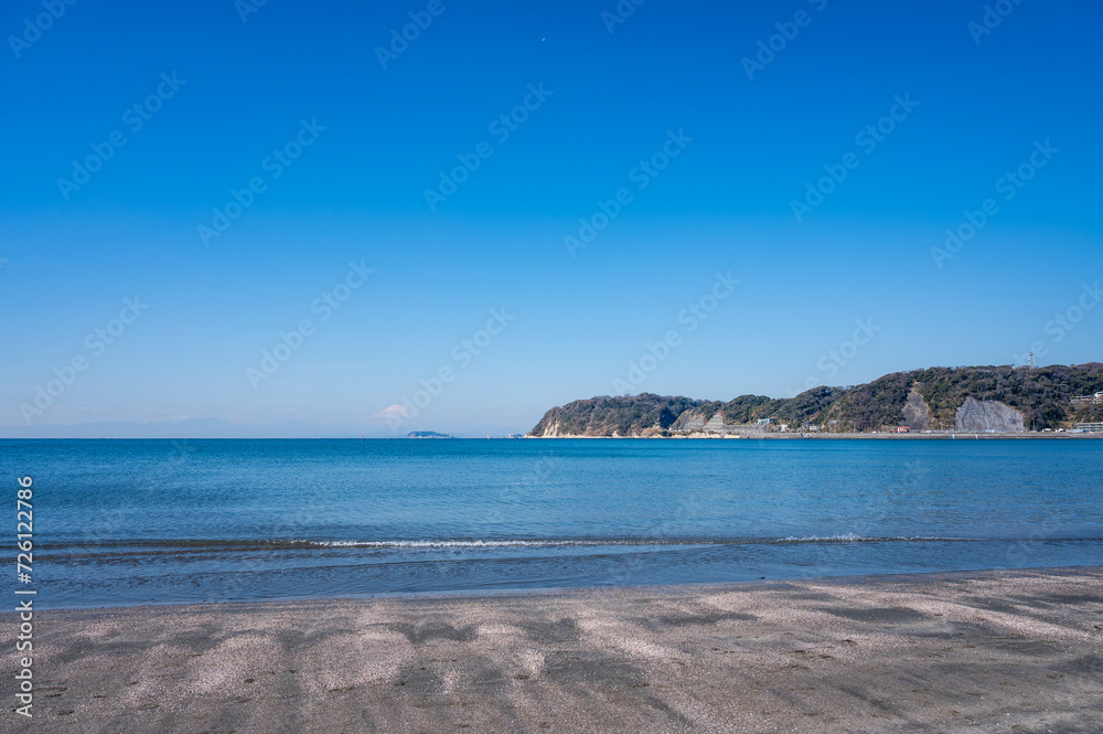Obraz premium 神奈川県の逗子海岸