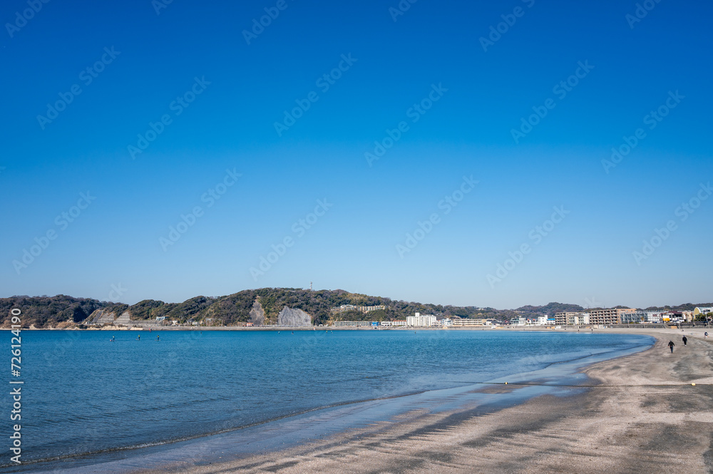 神奈川県の逗子海岸