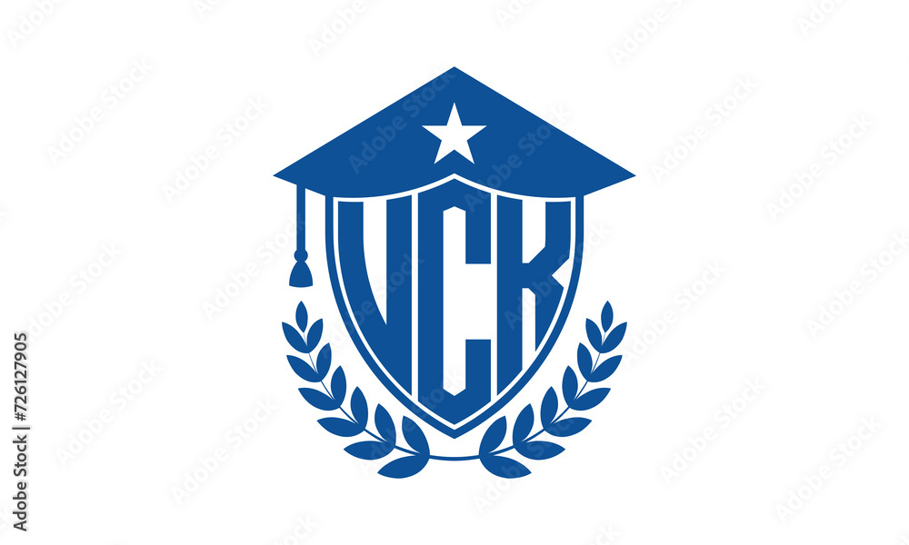 UCK three letter iconic academic logo design vector template. monogram, abstract, school, college, university, graduation cap symbol logo, shield, model, institute, educational, coaching canter, tech UCK three letter iconic academic logo design vector template. monogram, abstract, school, college, university, graduation cap symbol logo, shield, model, institute, educational, coaching canter, tech
