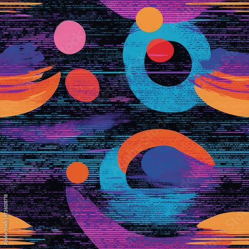 seamless geometric swirling circular abstract swirling flowing background