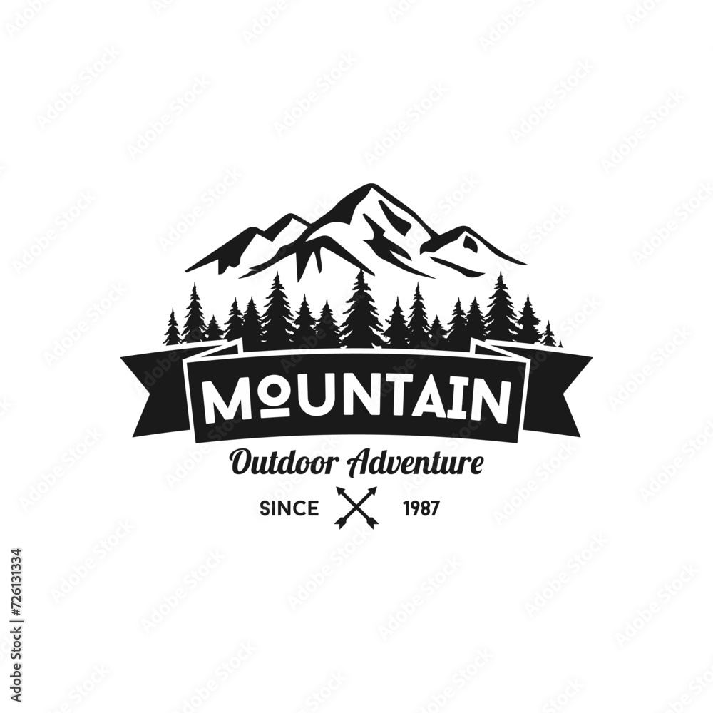 Mountain icon Logo vector illustration design Template