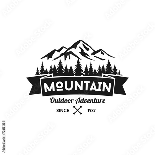 Mountain icon Logo vector illustration design Template