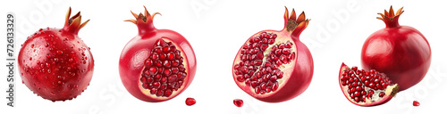 Pomegranat Isolate on transparent background