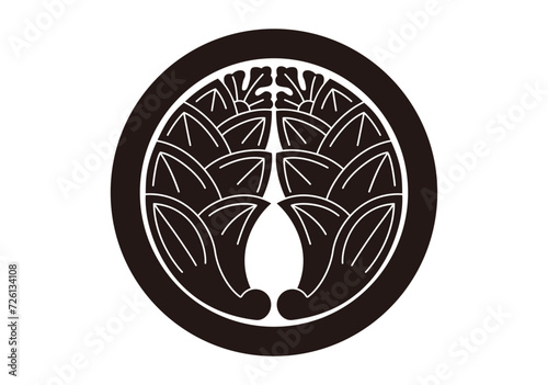 丸に抱き茗荷