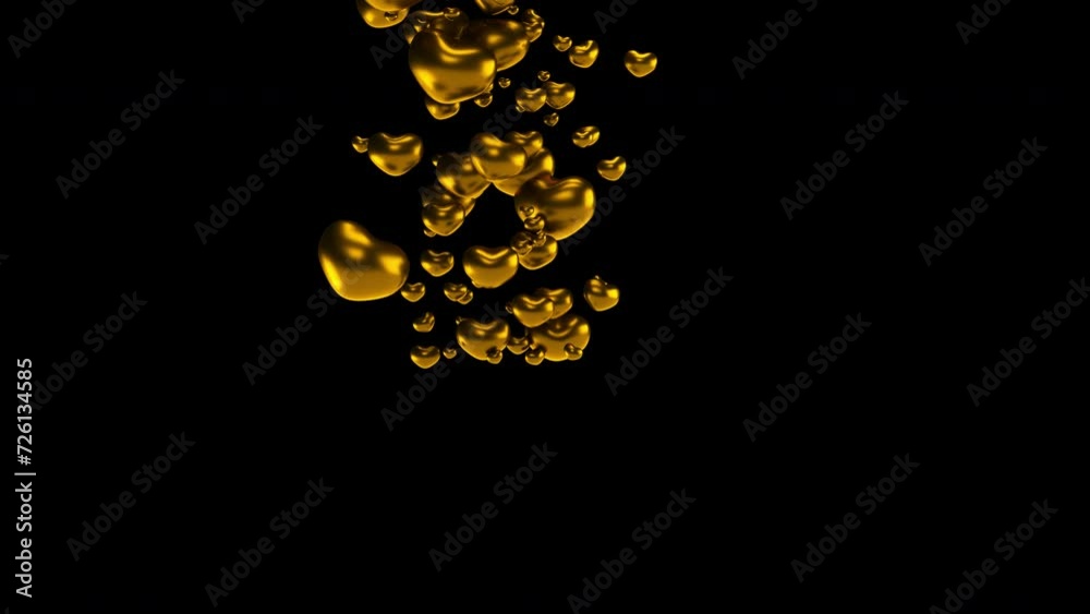 Valentine's Day Heart gold on alpha channel Valentine's Day Heart gold on alpha channel