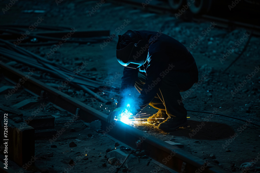 photo man is working at metal factory photo man is working at metal factory