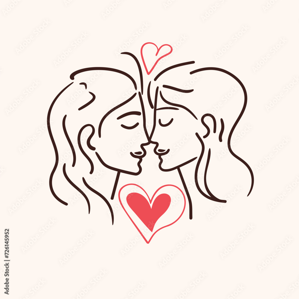 Outline graphic of love couple isolated background symbol Outline graphic of love couple isolated background symbol