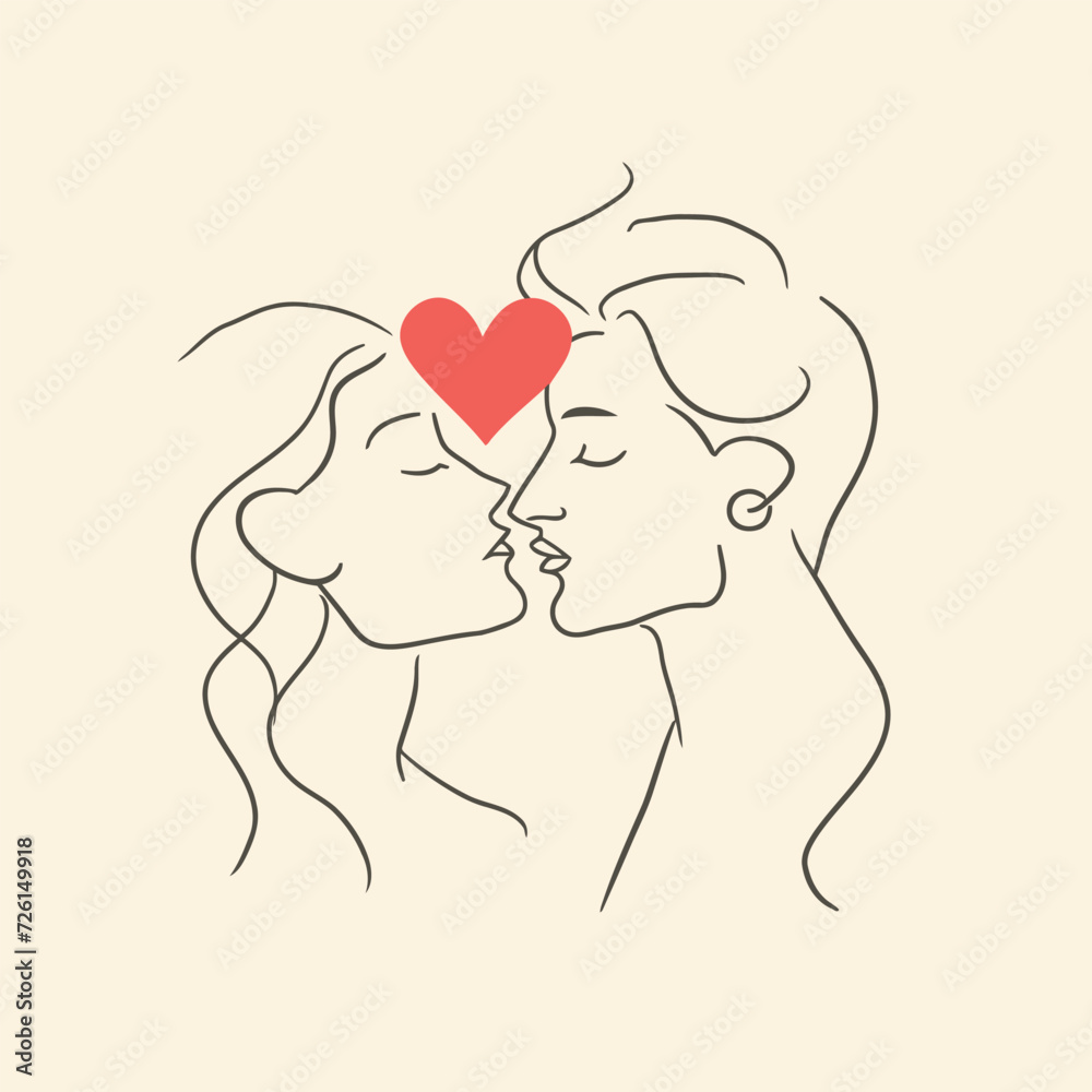 Outline graphic of love couple isolated background symbol Outline graphic of love couple isolated background symbol