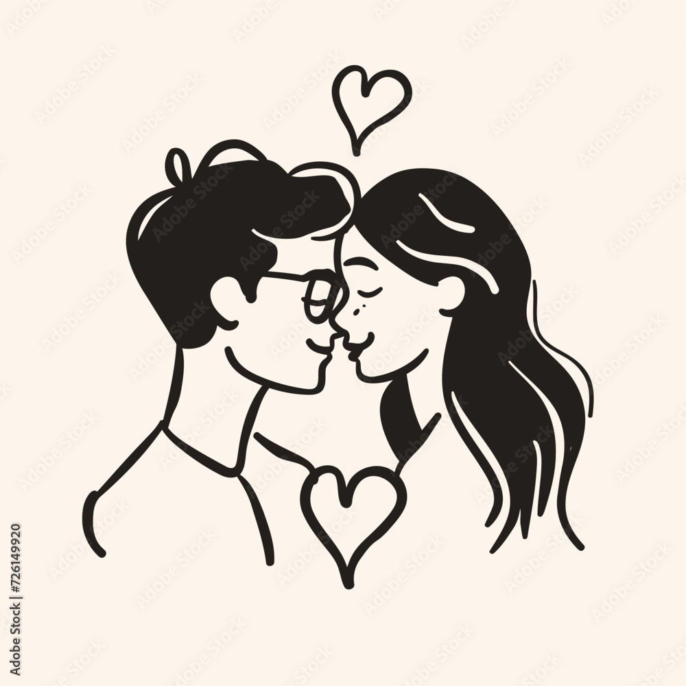 Outline graphic of love couple isolated background symbol Outline graphic of love couple isolated background symbol