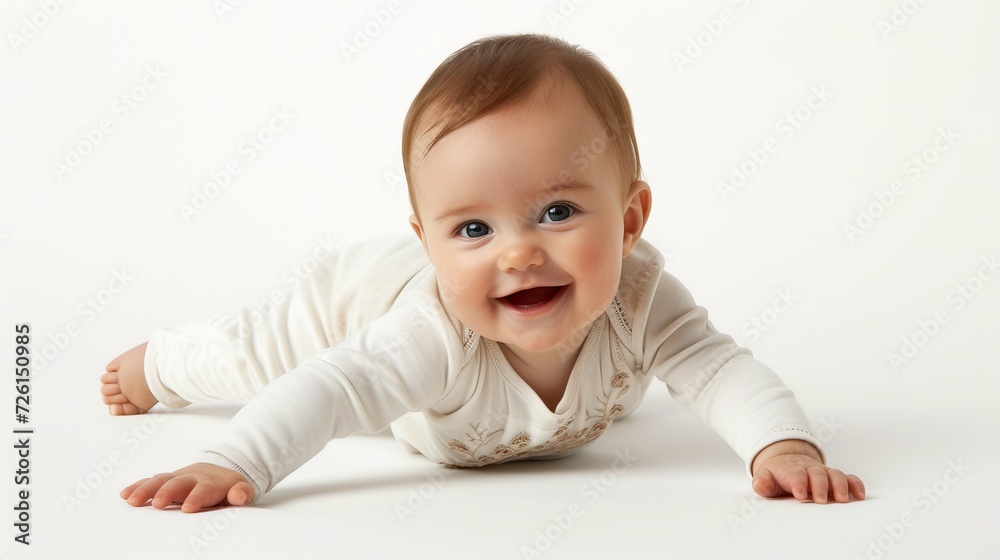 Smiling cute baby girl full body lying down on the floor. Smiling cute baby girl full body lying down on the floor.