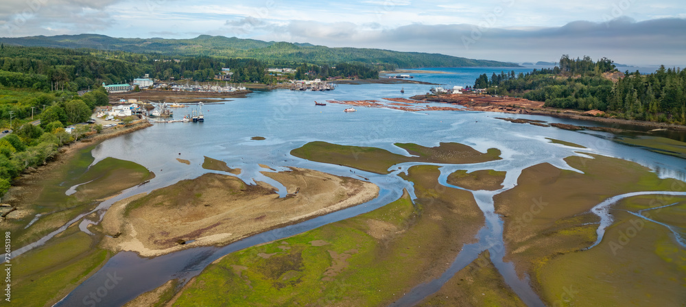 Town on the Pacific Ocean. Sunny Summer. Vancouver Island Town on the Pacific Ocean. Sunny Summer. Vancouver Island