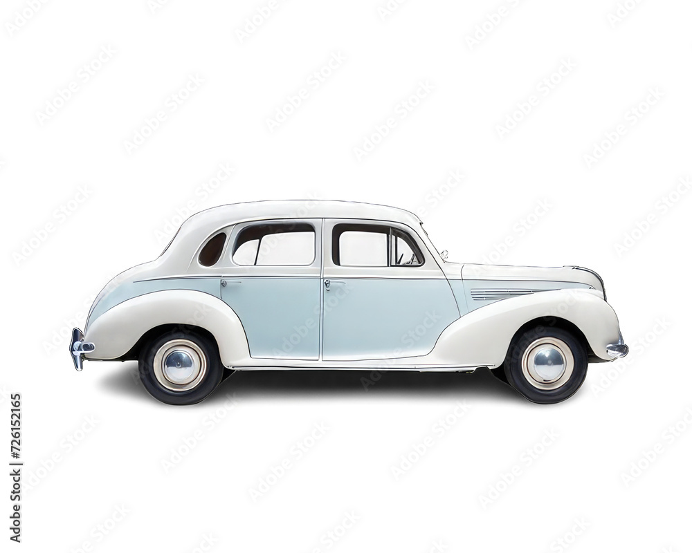 White Car isolated on png transparent background