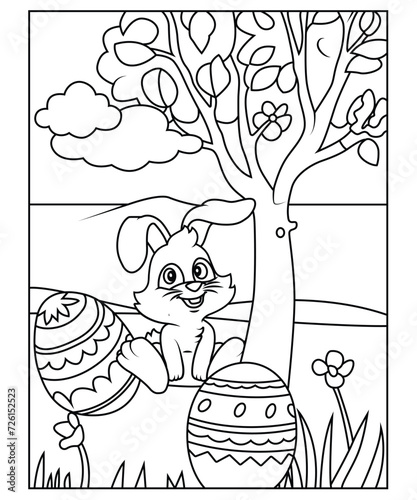 funny easter coloring page for kids