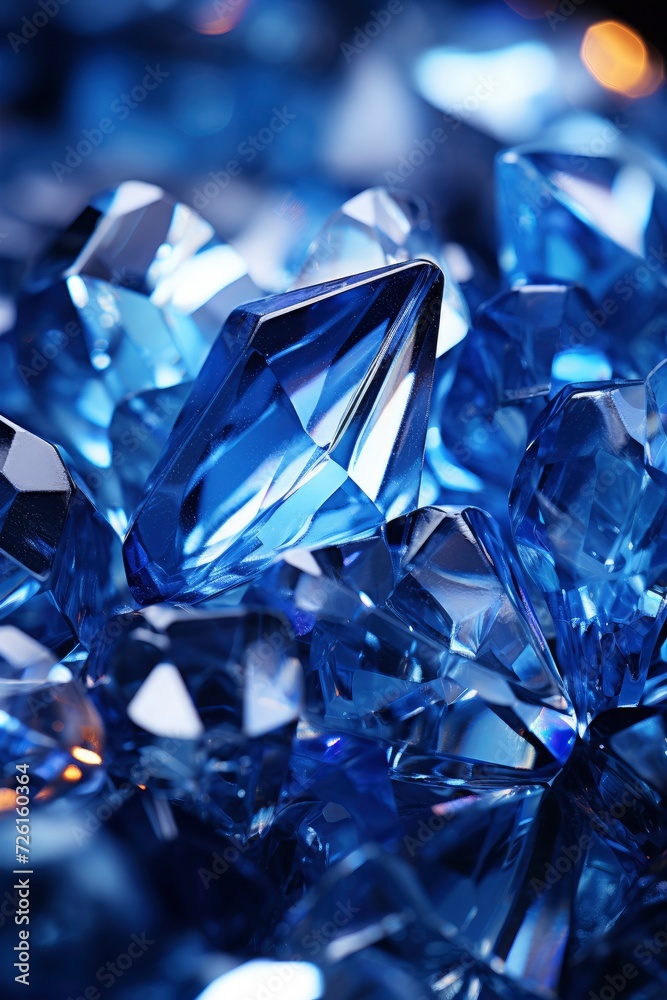 Bright Sparkling Crystals, A Dazzling Display of Shimmering Elegance.