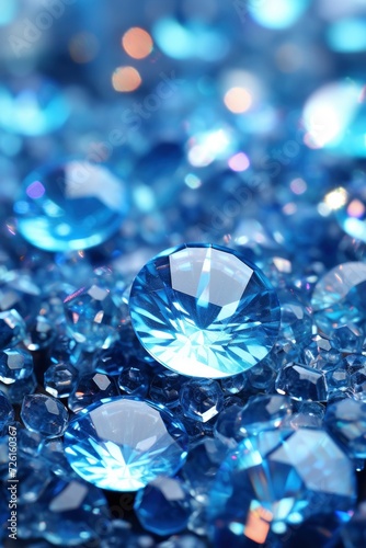 Bright Sparkling Crystals, A Dazzling Display of Shimmering Elegance. © MdImam