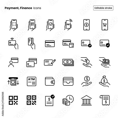 Payment, Finance Icon Set	
