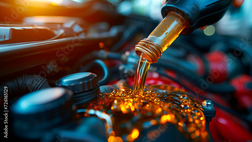 Providing high quality oil for your vehicle's engine and ensuring proper transmission and gearbox care. Generative AI photo
