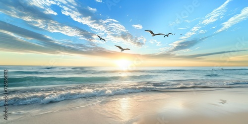 Beauty of a white beach from a top-down perspective, as if seen from underwater.