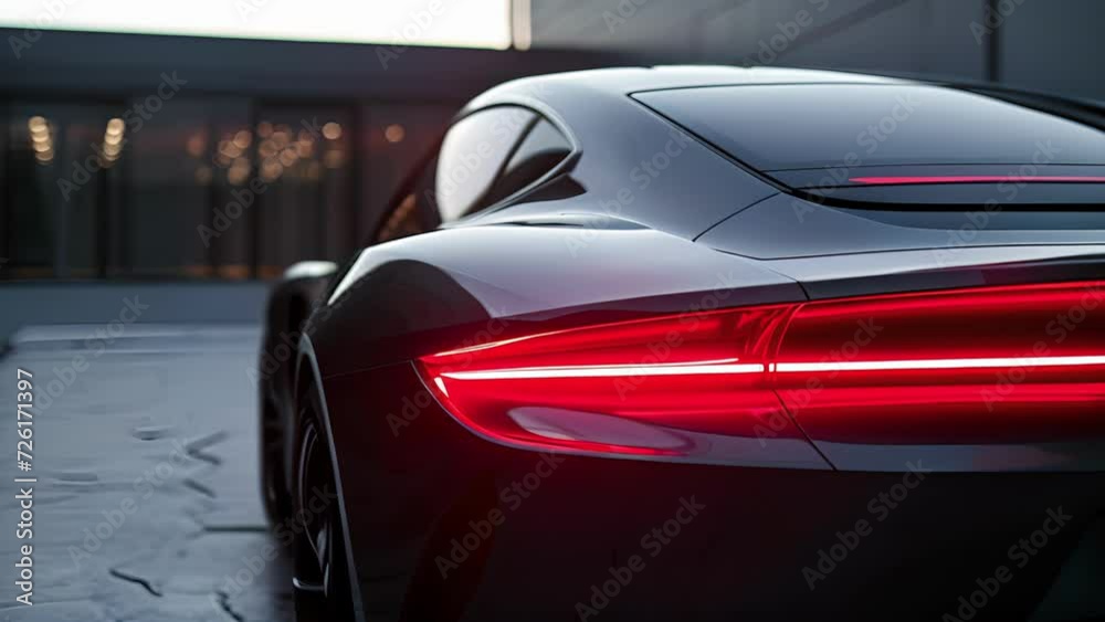 A detailed shot of the LED headlights and taillights on an environmentally conscious car using less energy and lasting longer than traditional lights. A detailed shot of the LED headlights and taillights on an environmentally conscious car using less energy and lasting longer than traditional lights.