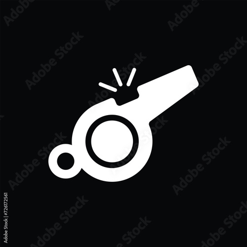 whistle with sound effect icon  photo