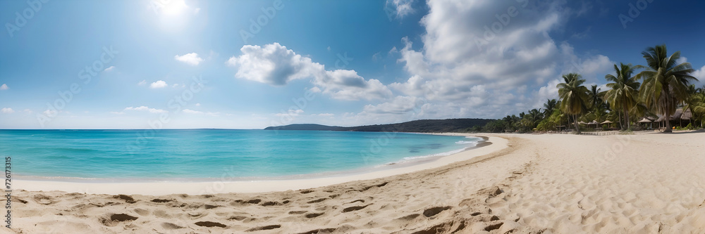 Panoramic view of a beach