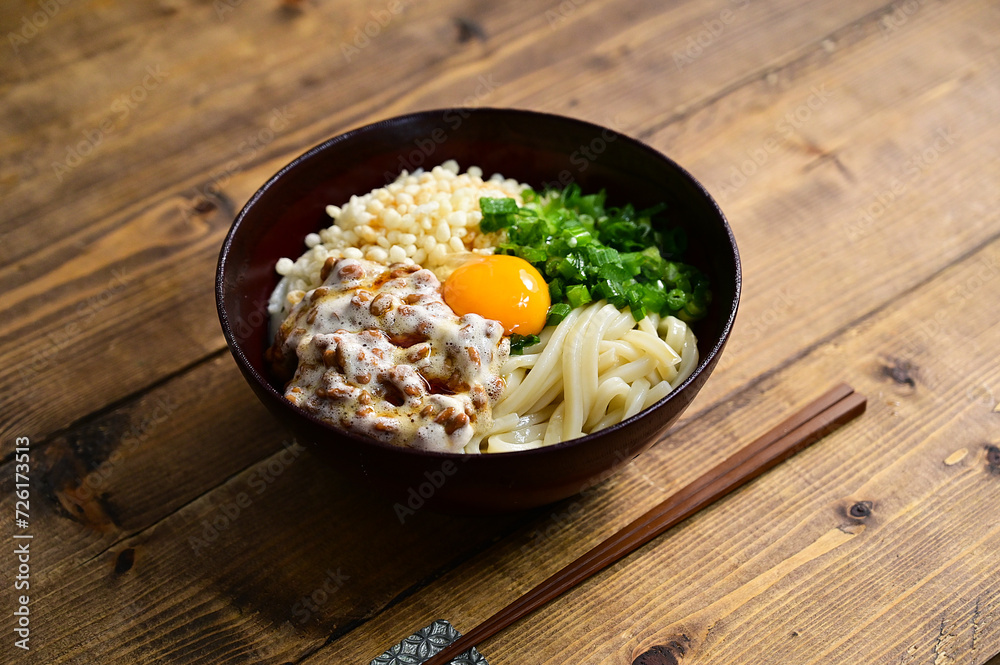 納豆醤油うどん 納豆醤油うどん