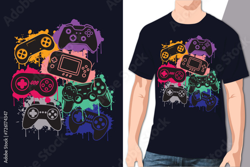 Video Games Controllers t-shirt design 