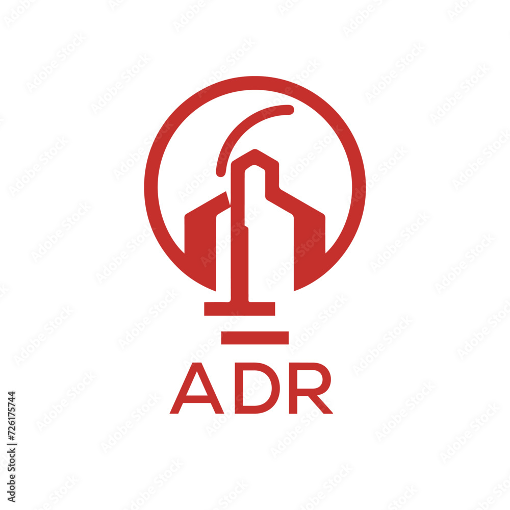 ADR Letter logo design template vector. ADR Business abstract connection vector logo. ADR icon circle logotype.
