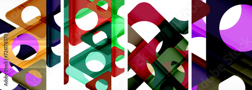 Abstract background set, showcasing a dynamic interplay of triangles. Fusion of modern design and geometric allure
