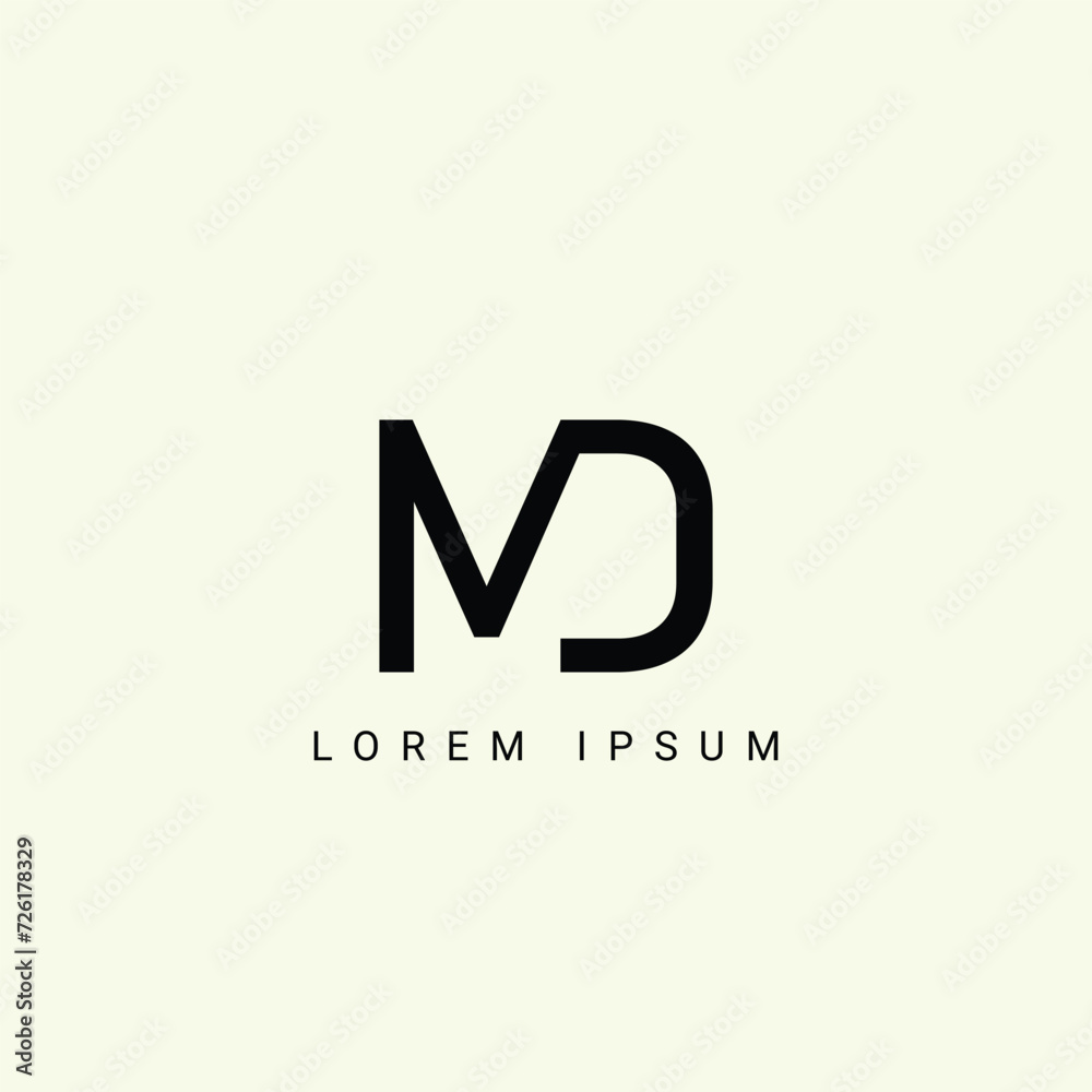 Alphabet MD and DM illustration monogram vector logo template Alphabet MD and DM illustration monogram vector logo template