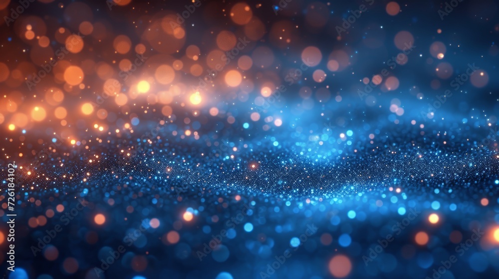 Abstract background with bokeh defocused lights and stars. 3d rendering - Generative AI