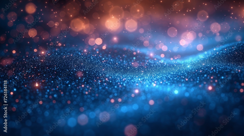 abstract background with glowing particles and bokeh effect. 3d rendering - Generative AI abstract background with glowing particles and bokeh effect. 3d rendering - Generative AI