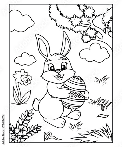 easter coloring page for kids