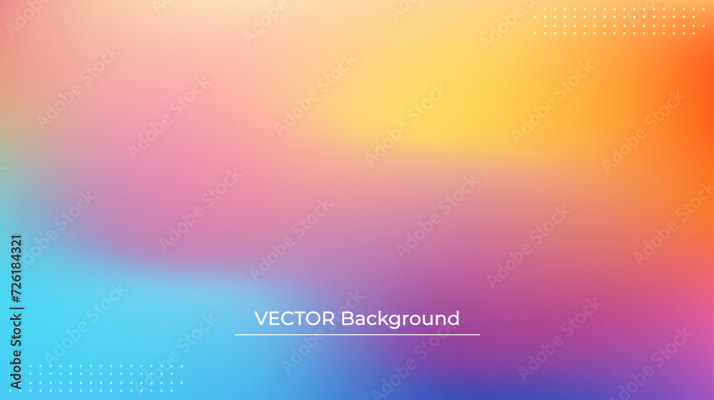 Abstract blurred gradient mesh background in bright rainbow colors. Colorful smooth banner template. Easy editable soft colored vector illustration in EPS10 without transparency. Abstract blurred gradient mesh background in bright rainbow colors. Colorful smooth banner template. Easy editable soft colored vector illustration in EPS10 without transparency.