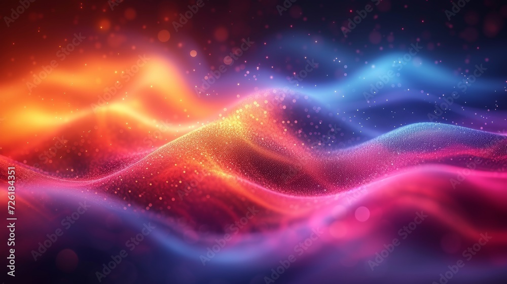 3D abstract digital wave with particles. Futuristic vector illustration. - Generative AI 3D abstract digital wave with particles. Futuristic vector illustration. - Generative AI