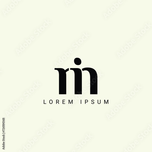 Alphabet MI and IM illustration monogram vector logo template