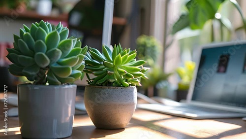 From quirky succulent plants to photos of loved ones these personalized workstations add a touch of personality to the sleek and professional office environment. photo