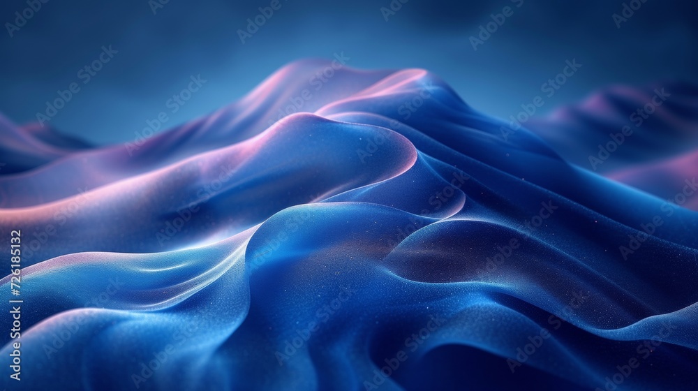 Obraz premium Abstract 3d rendering of wavy surface. Futuristic background. - Generative AI