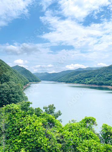 lake and mountains