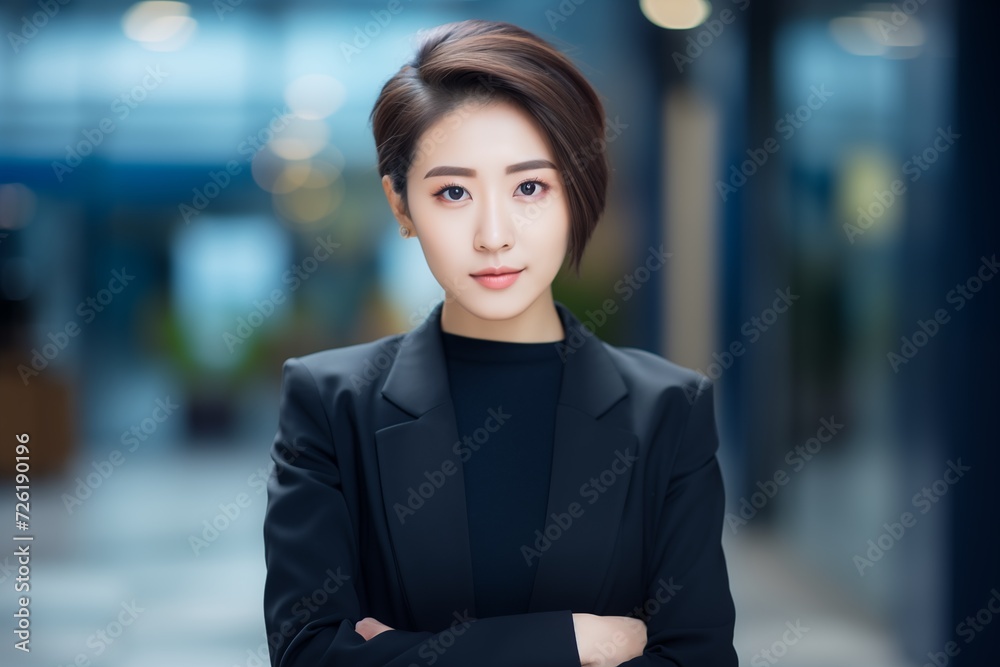 custom made wallpaper toronto digitalIllustration of a fashion portrait, Business woman,  AI Generated