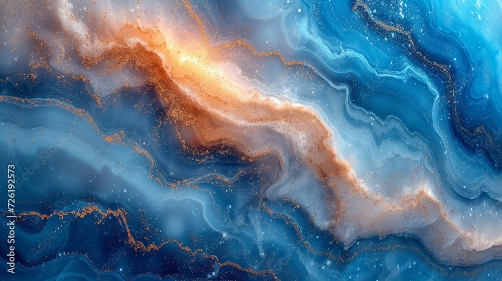 Marble abstract acrylic background. Marbling artwork texture. Agate ripple pattern. Gold powder. - Generative AI Marble abstract acrylic background. Marbling artwork texture. Agate ripple pattern. Gold powder. - Generative AI