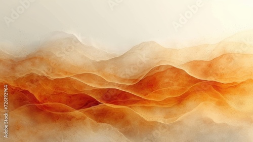 Abstract orange watercolor background. illustration. Can be used as a greeting card. - Generative AI