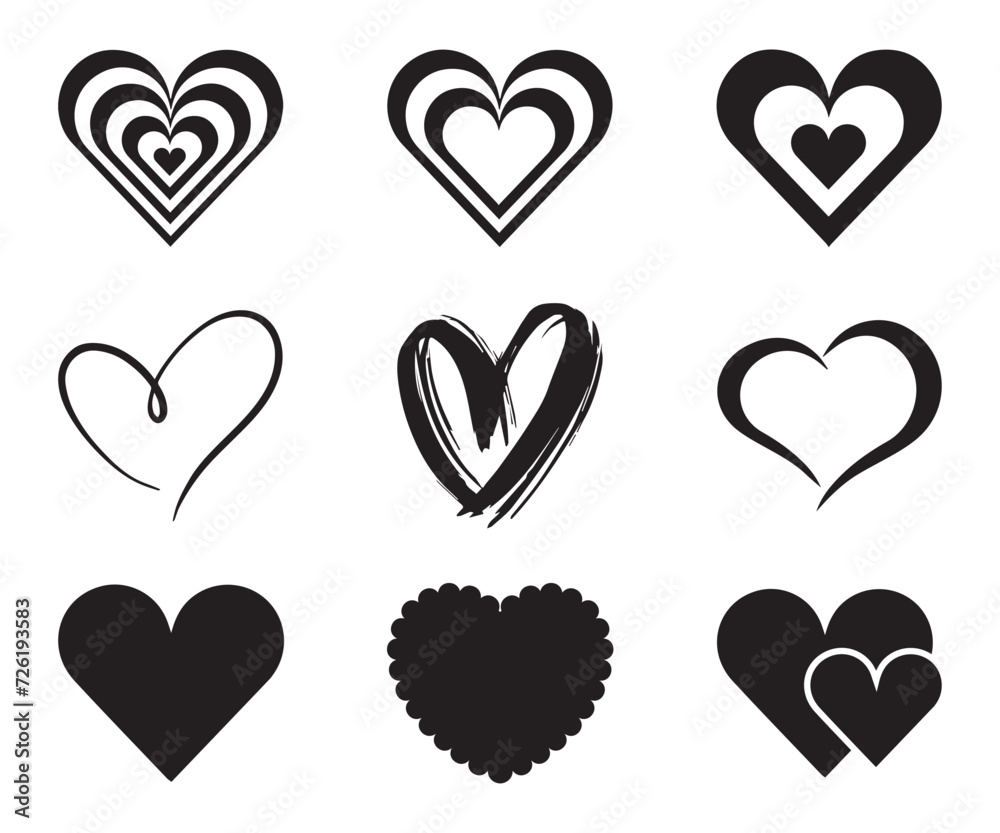 set of hearts set of hearts