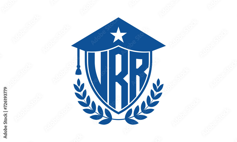 URR three letter iconic academic logo design vector template. monogram, abstract, school, college, university, graduation cap symbol logo, shield, model, institute, educational, coaching canter, tech URR three letter iconic academic logo design vector template. monogram, abstract, school, college, university, graduation cap symbol logo, shield, model, institute, educational, coaching canter, tech