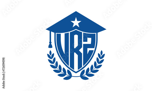 URZ three letter iconic academic logo design vector template. monogram, abstract, school, college, university, graduation cap symbol logo, shield, model, institute, educational, coaching canter, tech