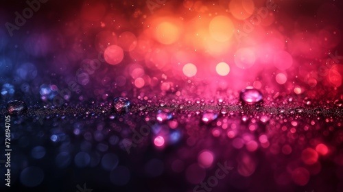 abstract background with bokeh defocused lights and water drops - Generative AI