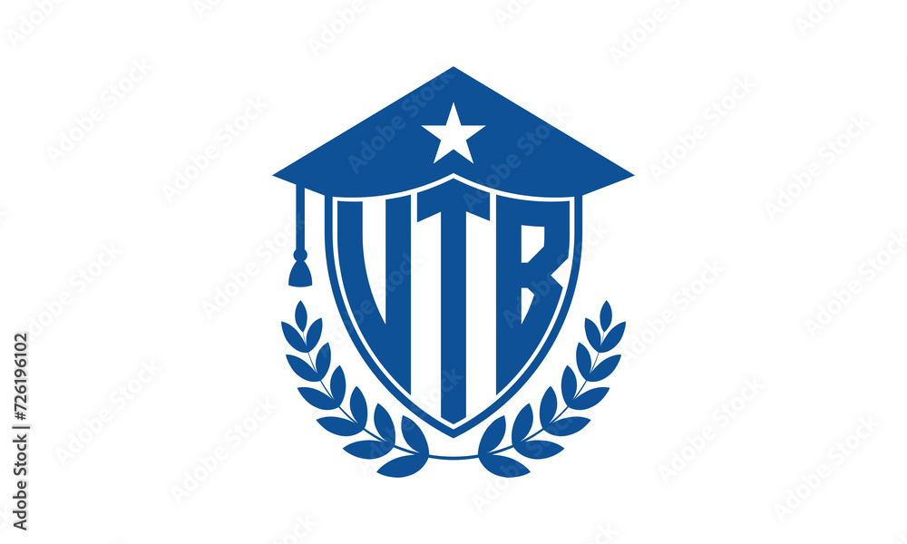 UTB three letter iconic academic logo design vector template. monogram, abstract, school, college, university, graduation cap symbol logo, shield, model, institute, educational, coaching canter, tech UTB three letter iconic academic logo design vector template. monogram, abstract, school, college, university, graduation cap symbol logo, shield, model, institute, educational, coaching canter, tech