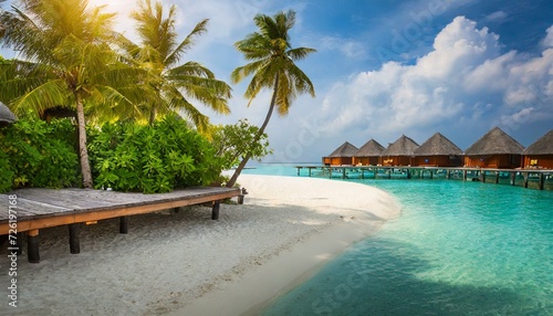 tropical paradise island vacation theme