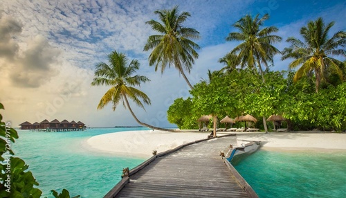 tropical paradise island vacation theme © melih 