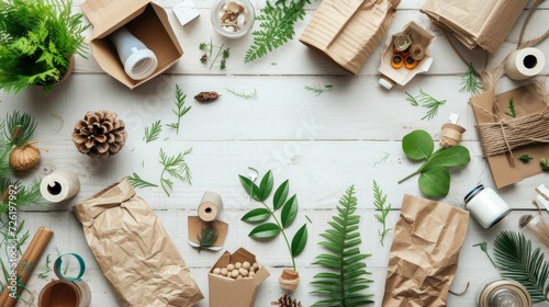 Wallpaper Mural Zero waste, eco friendly concept, wallpaper Torontodigital.ca